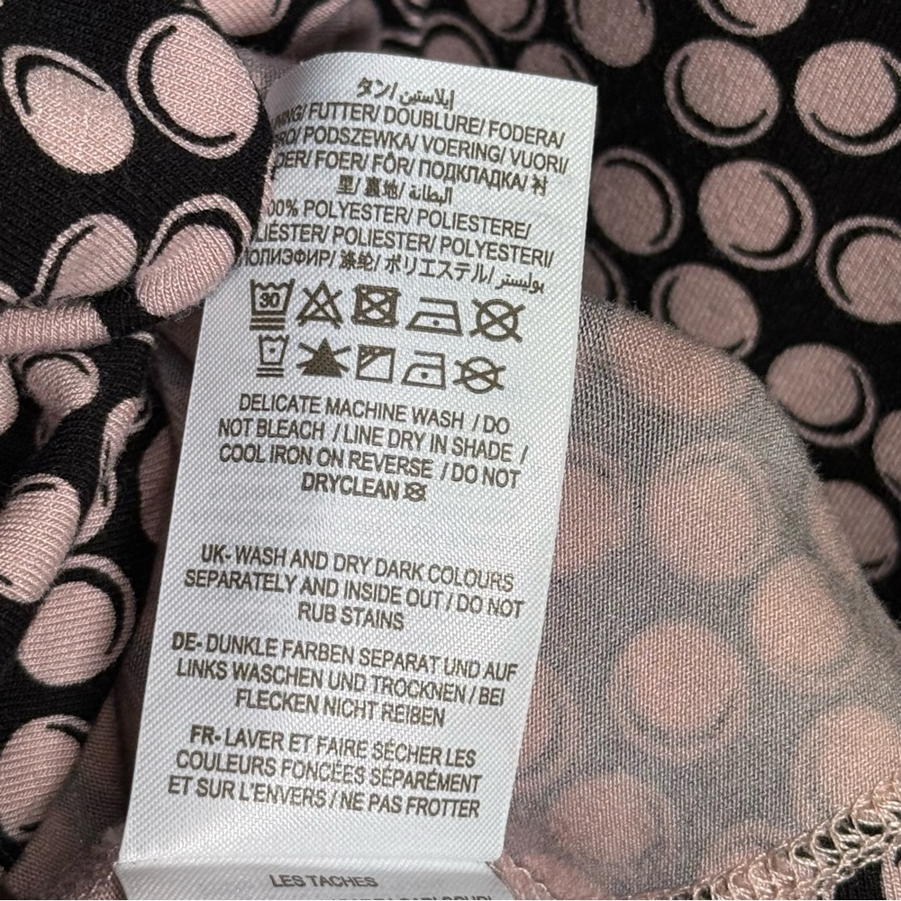 Boden Nellie Jersey Dress Long Sleeve Bubble Print Black & Light Pink Size 12 - Picture 9 of 12
